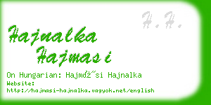 hajnalka hajmasi business card